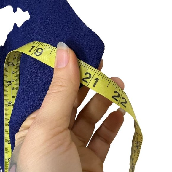 Vintage 60s Blue White Gingham Pattern Long Sleeve Full Length Dress Large - Picture 7 of 11